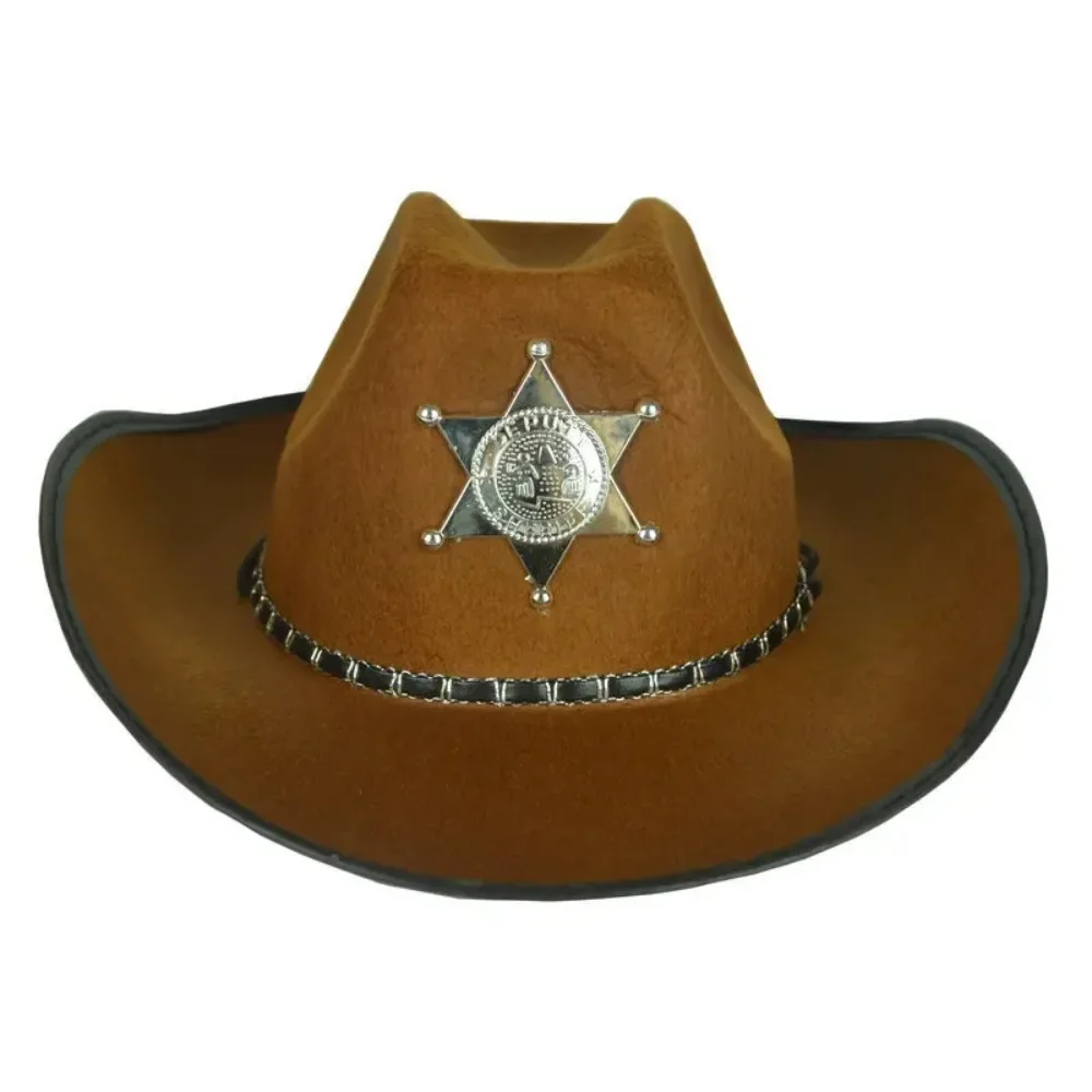 Halloween Western Cowboy Hat Venice Pentagram Hat Cowboy Western Wild West Sheriff Cap Fancy Dress