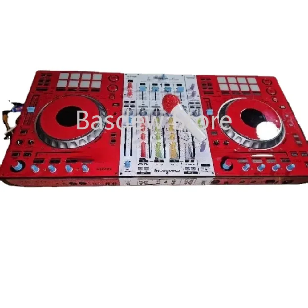 

DDJ-SZ SZ2 RZ XDJ-XZ RX3 RX2 RR, Material De PVC Pegatinas De Piel Roja Y Blanca Para Controladores Personalizables