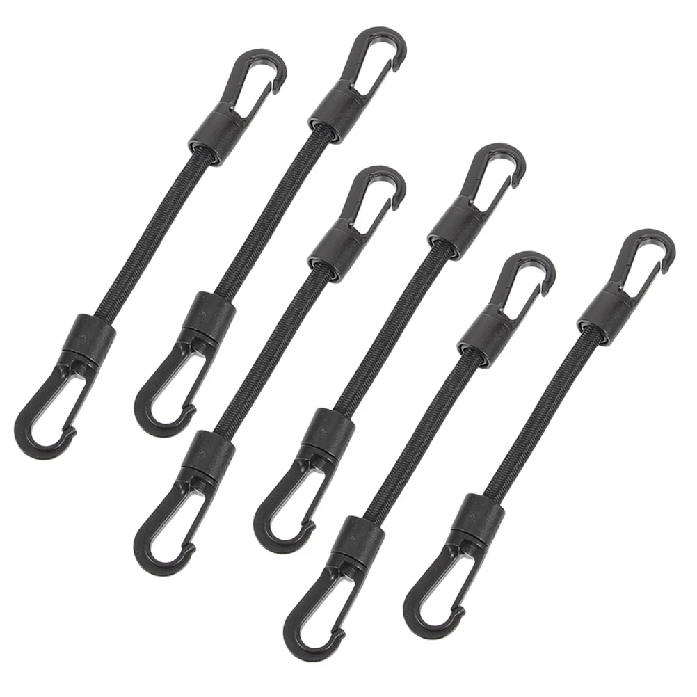 

Elastic String Hook Climbing Buckle Cord Sports Black Heavy Duty Camping Rope