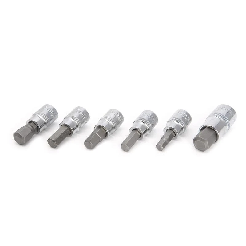 E06B 13pcs/setメトリックアレンヘックスラチェットレンチ1/4 "3/8" "ドライブソケットツール