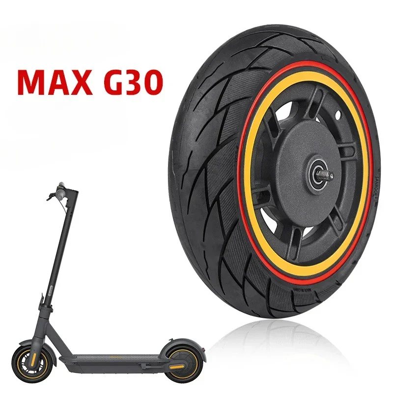 10in 10x2.5 Solid Tire Rubber Tyre for Ninebot Max G30 Electric Kick Scooter Tubeless Tires Replacement Anti Explosion Tire