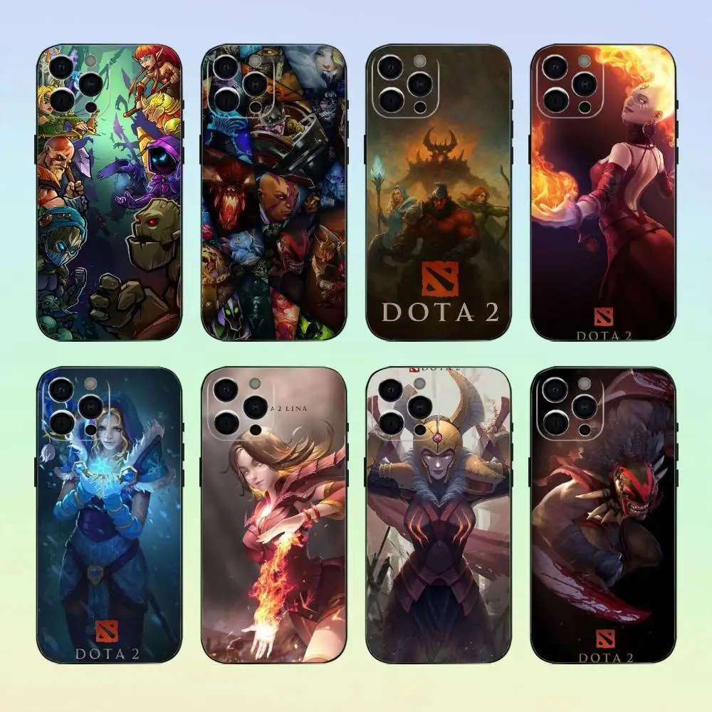 حافظة هاتف D-Dota 2 الرائعة لهاتف iPhone17,16,15,14,13,12,11 Plus، Pro Max غطاء أسود ناعم #1