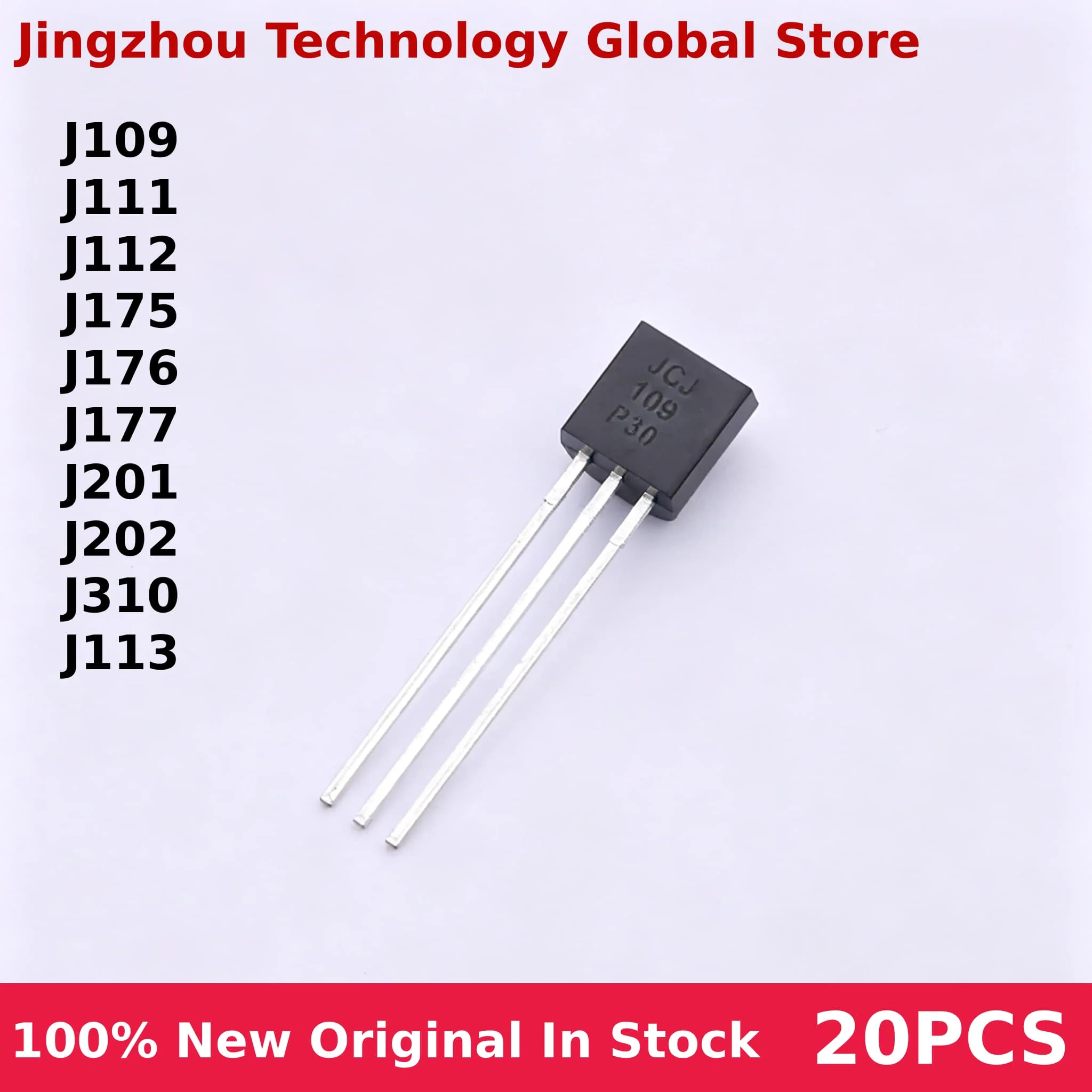 En Stock, Venta al Por Mayor de 20 Piezas de Chips IC J109 J111 J112 J113 J175 J176 J177 J201 J202 J310 TO92