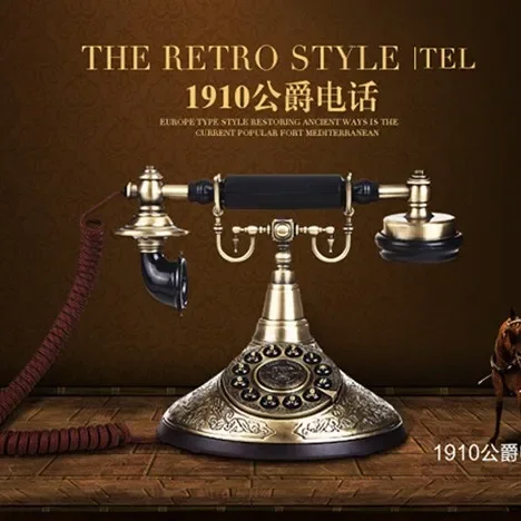 HA1910TN creative retro telephone rotary dial telephone home decoration ornament