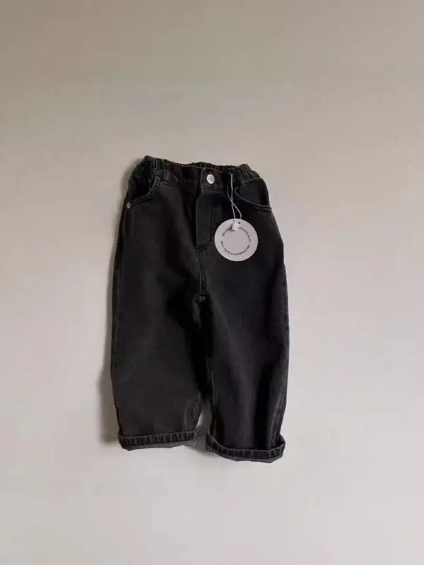 2026 Spring New Baby Denim Trousers Infant Girl Versatile Casual Pants Toddler Boy Fashion Jeans Kids Solid Loose Harem Pants - Image 2