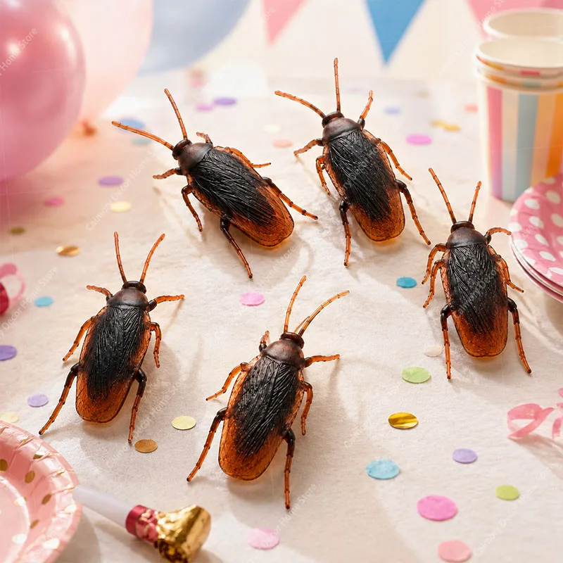 1/10/20pcs Funny Fake Cockroach Toys Halloween Decoration Jokes Pranks Novelty Tricks Simulation Party Decoration 할로윈 코스프레