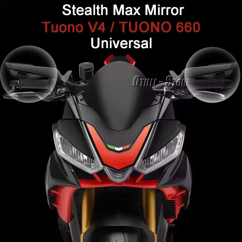 

For Aprilia Tuono V4 RR TUONO 660 Factory Universal Stealth Max Mirror Adjustable Motorcycle Accessories Side Rearview Mirrors