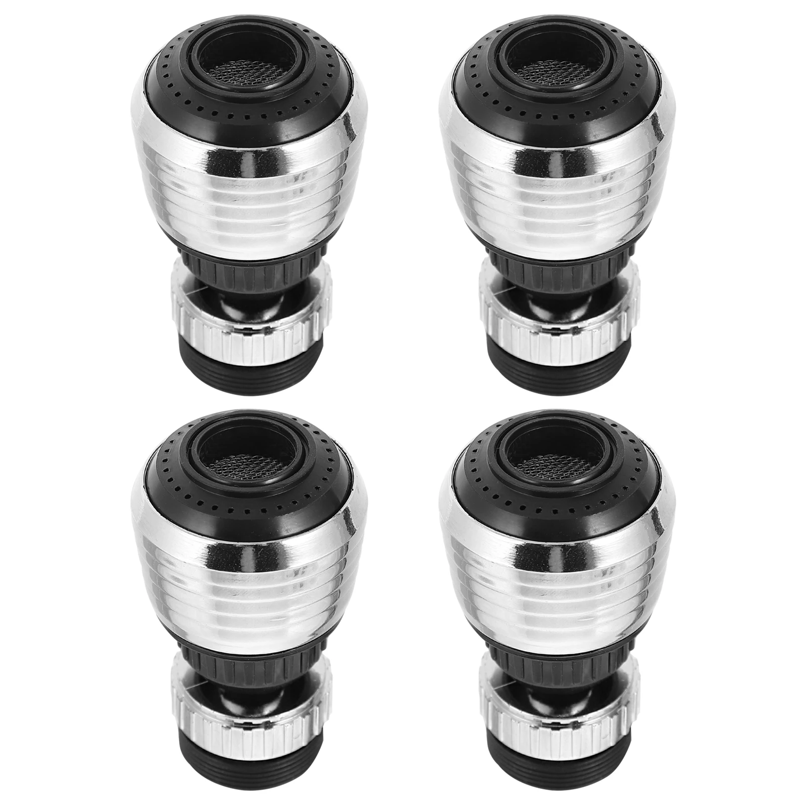 

4 Pcs Rotatable Bubbler Aerator Tap Plastic Kitchen Faucet Head Replacement Sprayer Durable Thick 360 Degree Rotate Fits Sinks