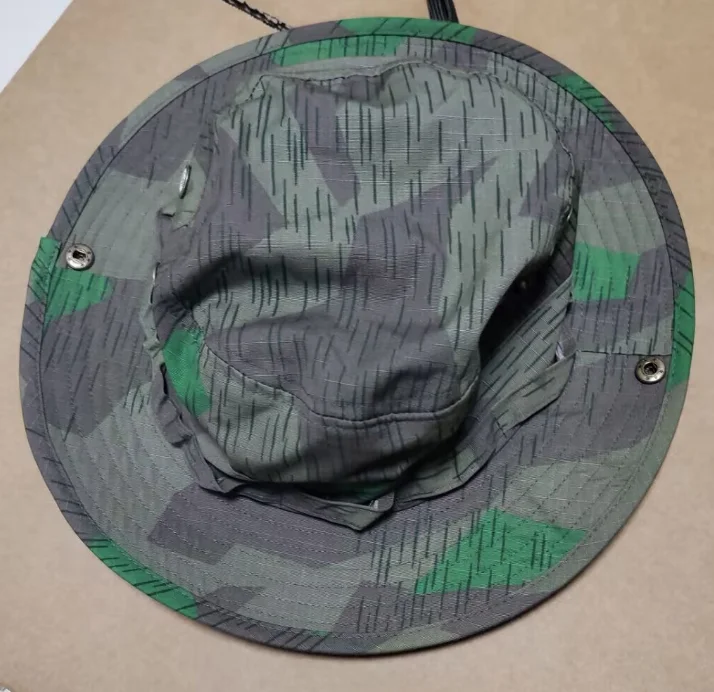 German Split Camouflage Boonie Hat Man Round Cap