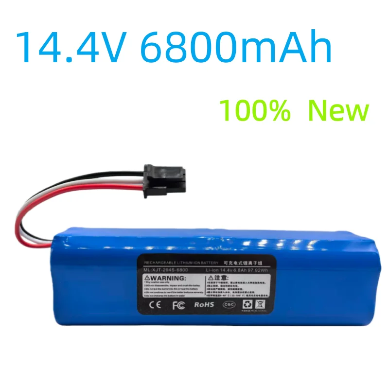 

Новинка 2025 года, 100% 14,4 В, 6800 мАч, оригинальная литий-ионная аккумуляторная батарея для робота-пылесоса Neabot Q11