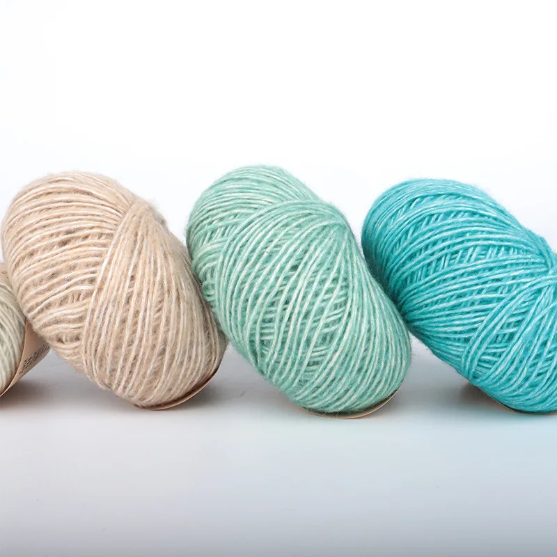 50g/ball Single Strand 110M Cotton Thread Wool Thread DIY Clothes Shawl Backpack Material 64% Cotton 12% Wool Coarse Wool Thread