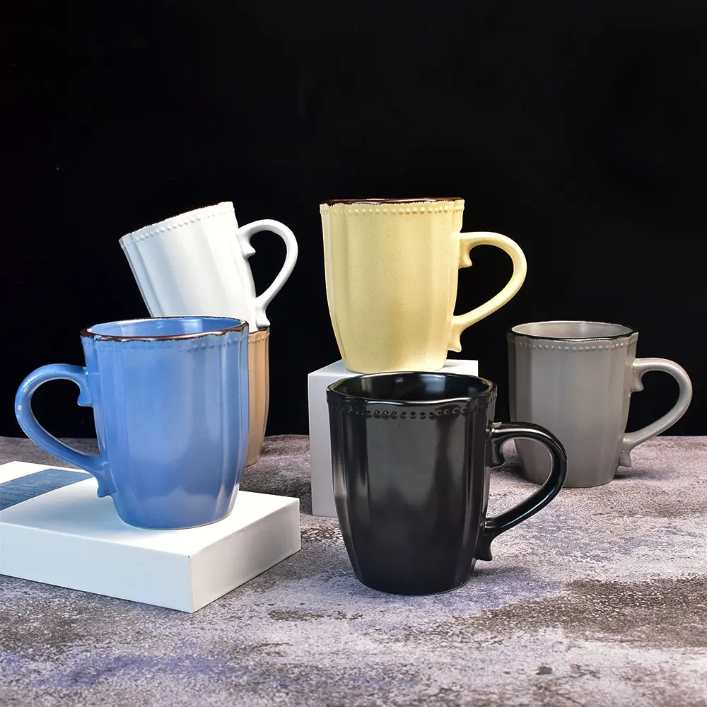 Matte Glaze Modern Design Ceramic Mug Coffee Mug Milk Mug Ceramic Creative Juice Mug Family Drink Mug