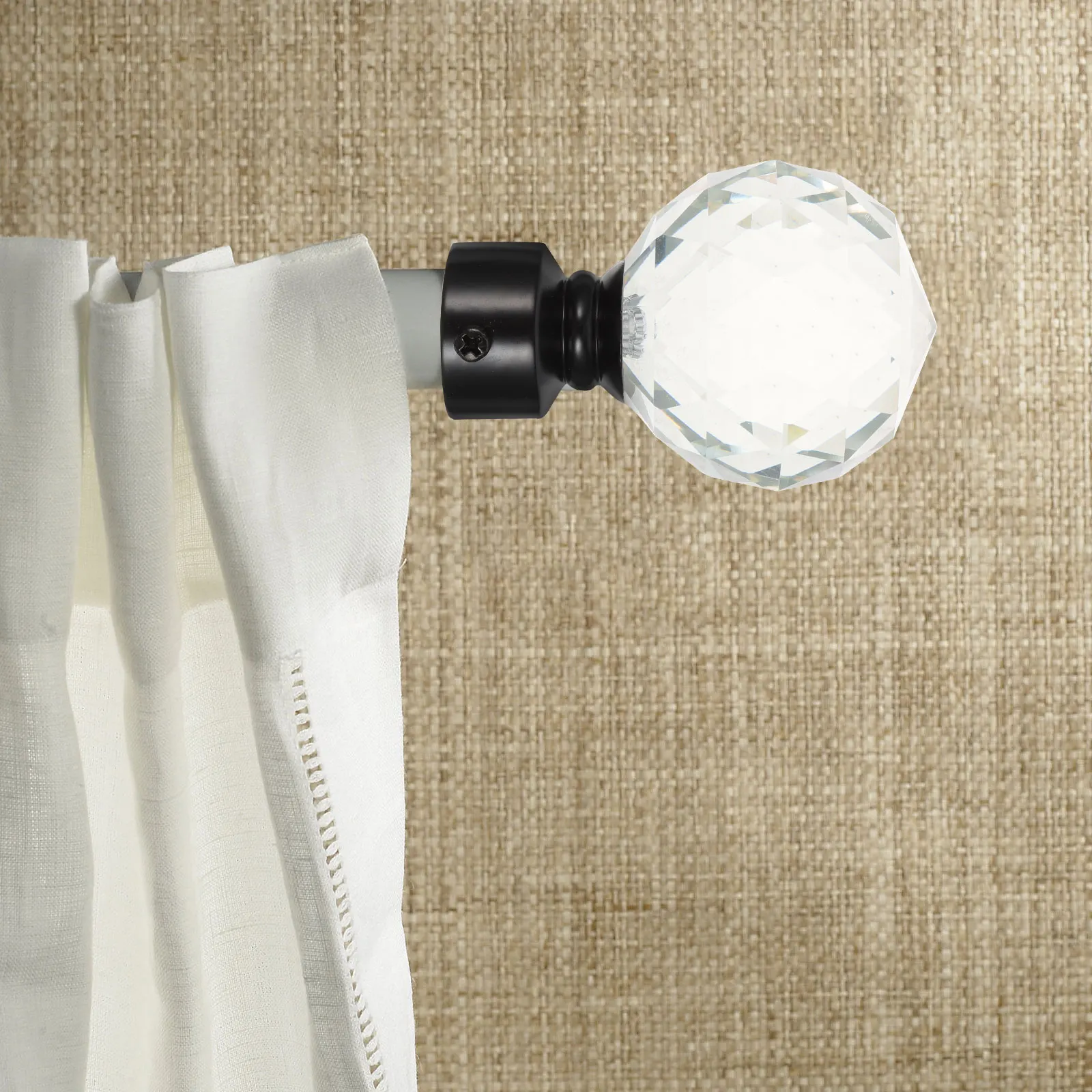 

2pcs Curtain Rod Decorative Head Black End Caps for Short Hair Ends Iron Retro Design Bedroom Dorm Accessories