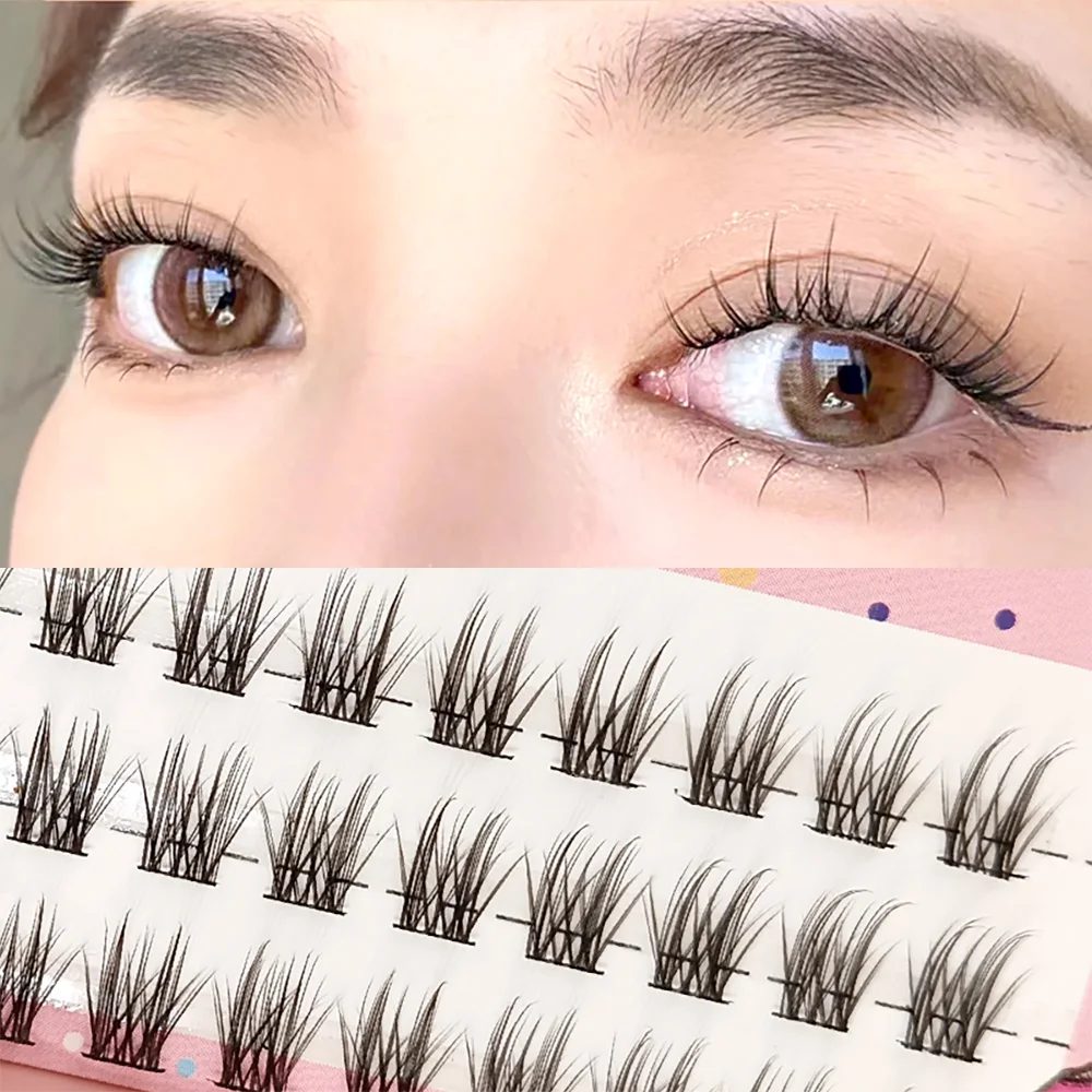 Yelix Cluster Lashes Eyelash Bundles False Eyelashes Manga Lashes Mink Lashes Korean Cosmetic