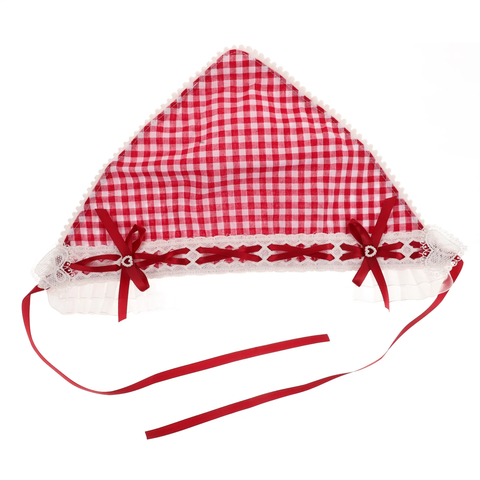 

Lace Triangle Hair Scarf Cute Headband For Women Crocheted Kerchief Hair Tie Bandana Scarf Soft Comfortable Vacation Accessory