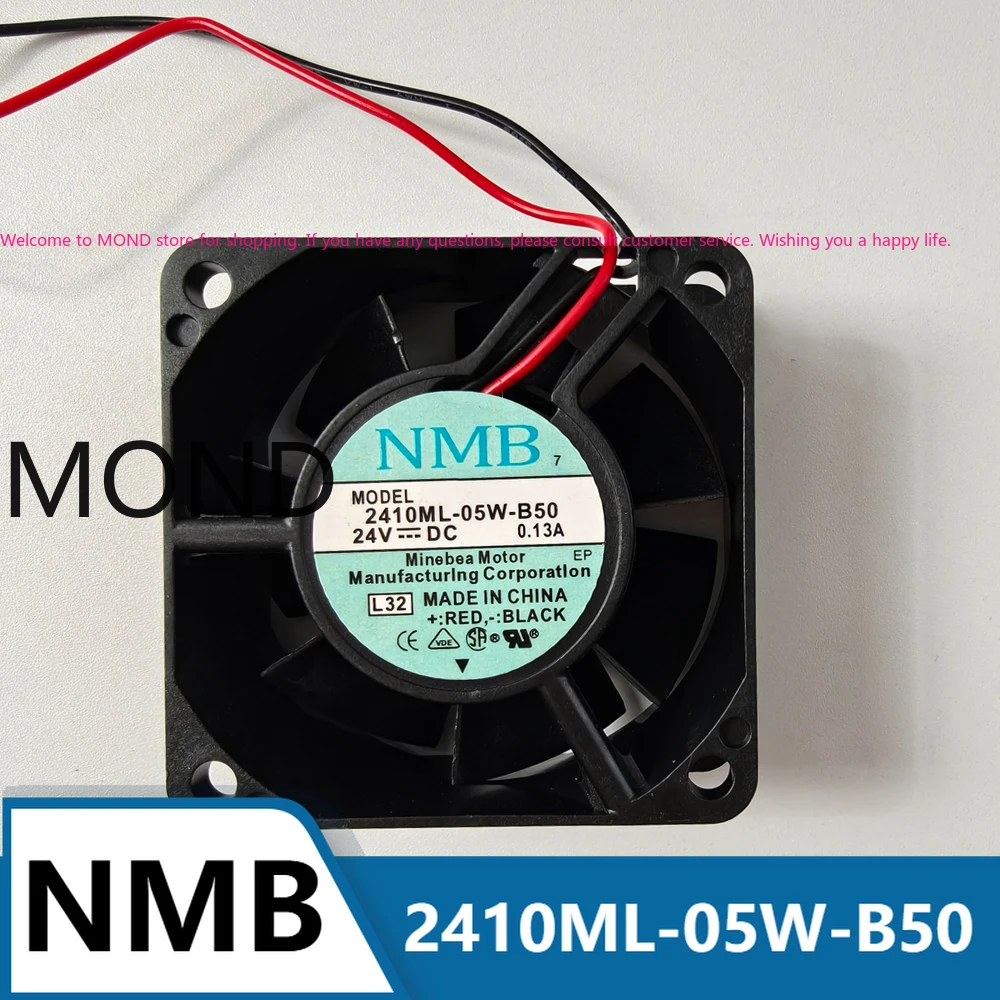 NMB 2410ML-05W-B50 Server Cooling  NMB-MAT 6025 6CM DC24V 0.13A Axial Flow CPU Inverter Cooler Fan