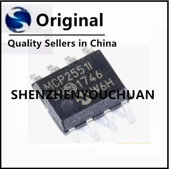 

(10-100piece)MCP2551 MCP2551I SOP8 MCP2551-I/SN MCP2551T-I/SN CAN IC Chipset New Original