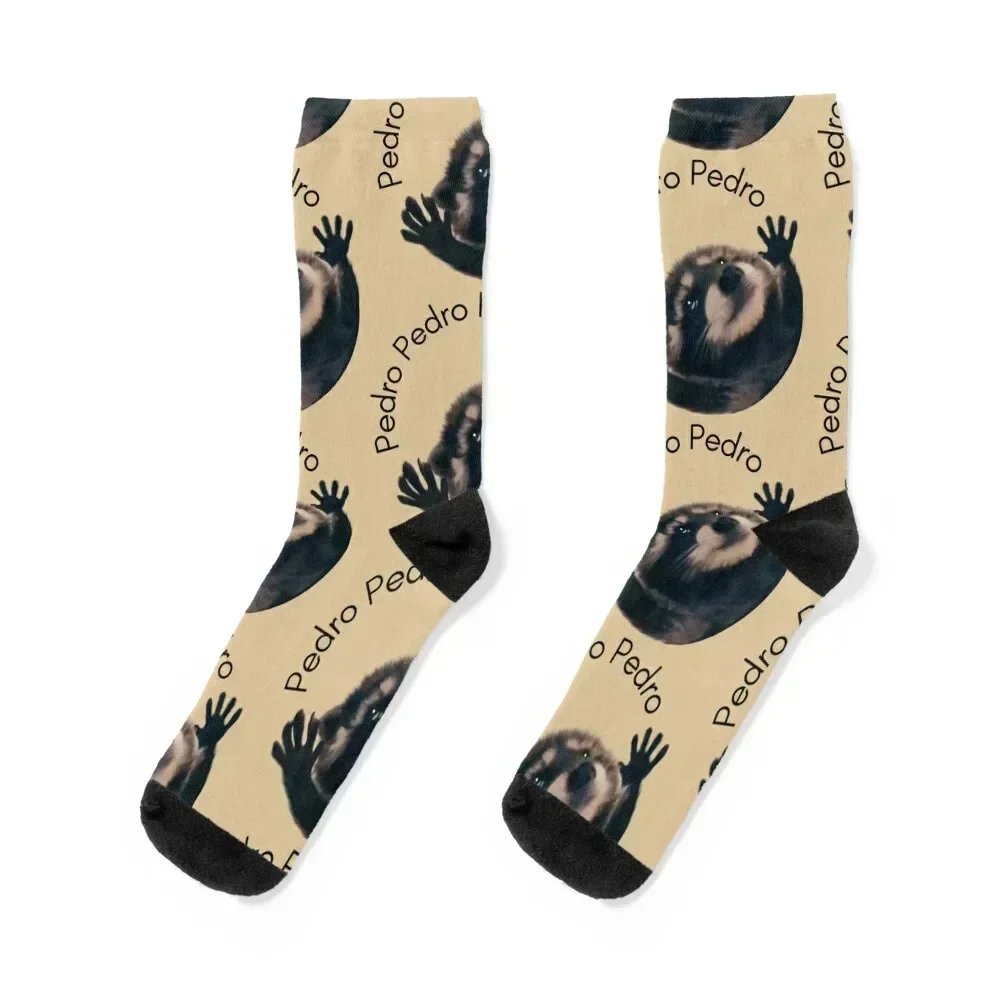 

Pedro raccoon funny viral video Meme Socks Stockings soccer anti-slip designer Girl'S Socks Men's