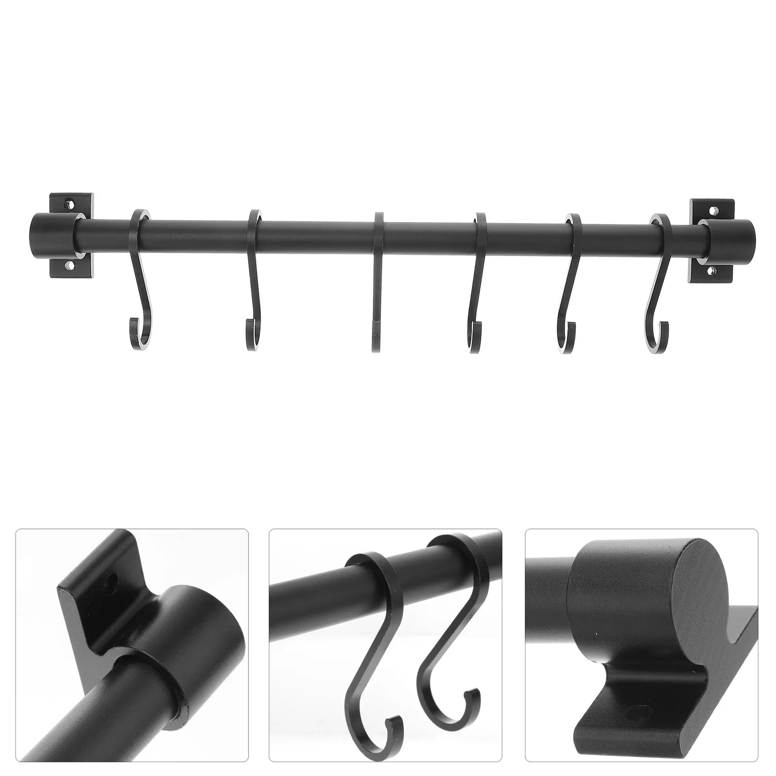 1Pcs Kitchen Hanging Hook Shelf Heavy Duty Wall Mounted Utensil Rack for Cookware Measuring Spoons Coffee Machine Area