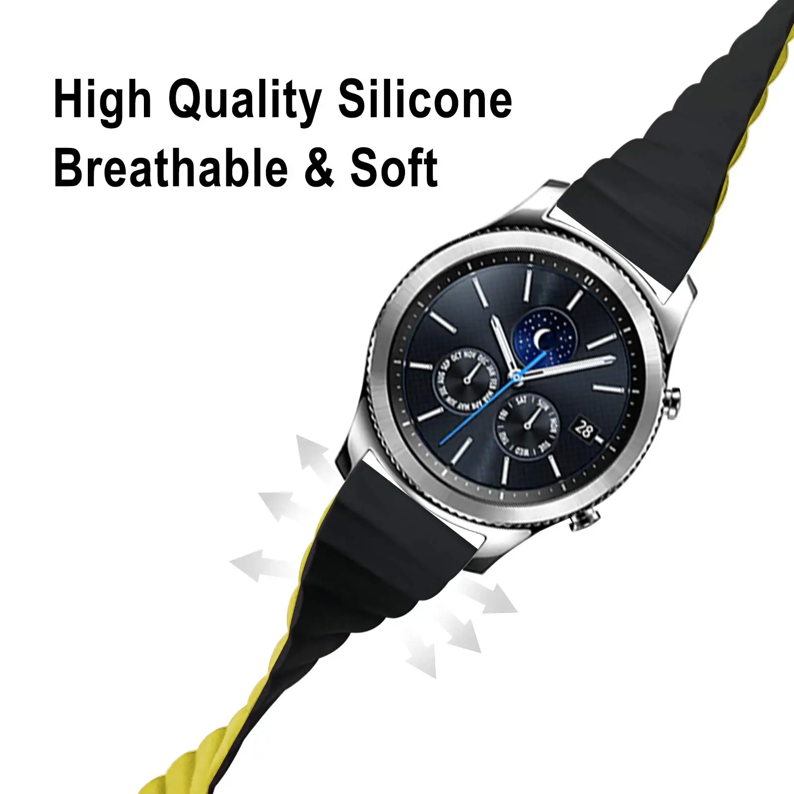 Correa de silicona para Samsung Galaxy Watch, banda magnética de 20mm, 22mm, 40mm, 44mm, 6Classic, 43, 47mm, para Huawei Watch 4 GT3