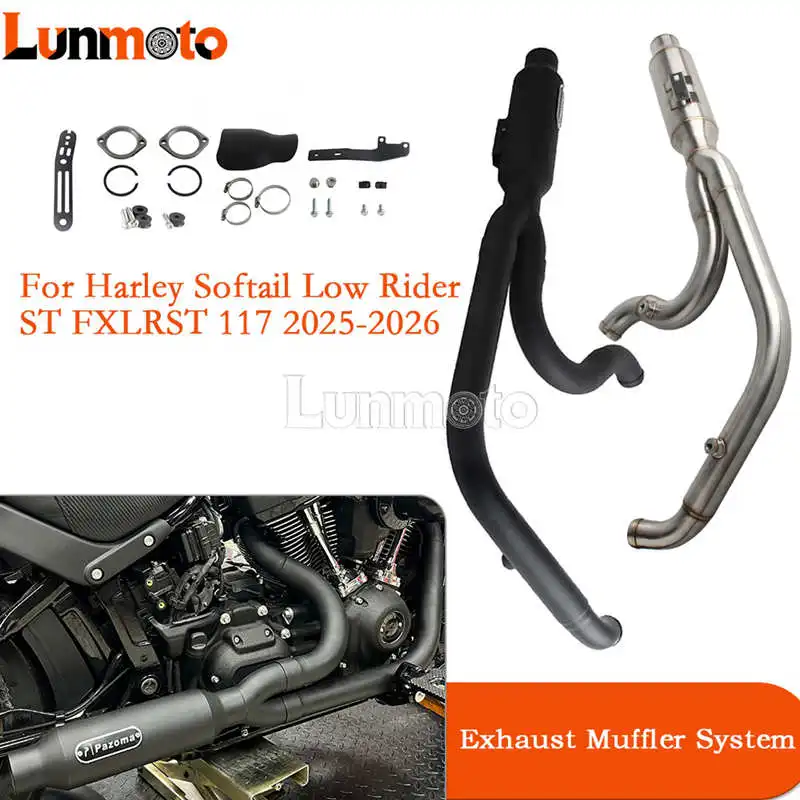 Upgrade Full Exhaust Pipe Muffler Broad Torque Horsepower Stepped 1.75‑2
