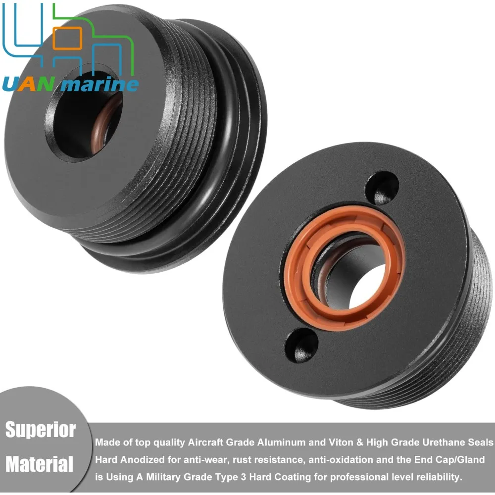 

2Pcs Tilt Trim End Cap Gland Fit for Mercury Mariner Gen 1 2 & 3 Ram Style Trim Units 1100-8M0021648 99638A1 8M0021648 878243A1