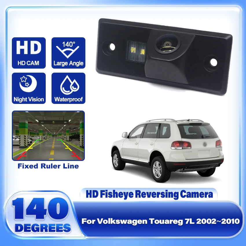 CCD HD Fisheye Lens Rear View Camera For Volkswagen Touareg 7L 2002 2003 2004 2005 2006 2007 2008 2009 2010 Car Reverse Monitor