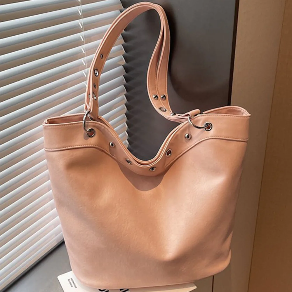 

Однотонная глянцевая сумка-тоут из искусственной кожи, вместительная женская сумка через плечо, простой стиль, роскошная сумка-багет для женщин