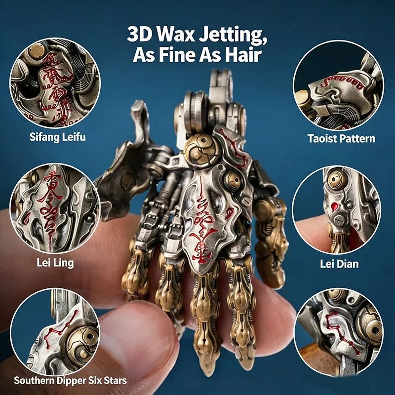 

Оригинальный логотип 2026: Горячая распродажа! Модный креативный механический кулон в стиле даосизма с подвижными пальцами, подходит для самостоятельного изготовления ювелирных украшений.