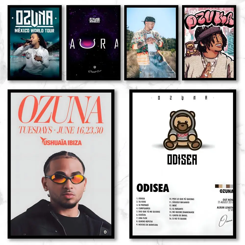 Singer O-Ozuna Poster Graffiti Art Posters, Chic Wall Decor for Home, Studio, Office & Coffee Shop