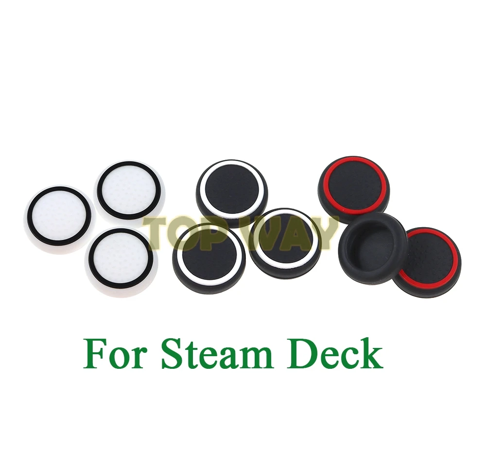 300PCS For Steam Deck Illuminated Anti Slip Cap Rocker Hat Luminous Joystick Silicone Analog ThumbStick Grips Cover