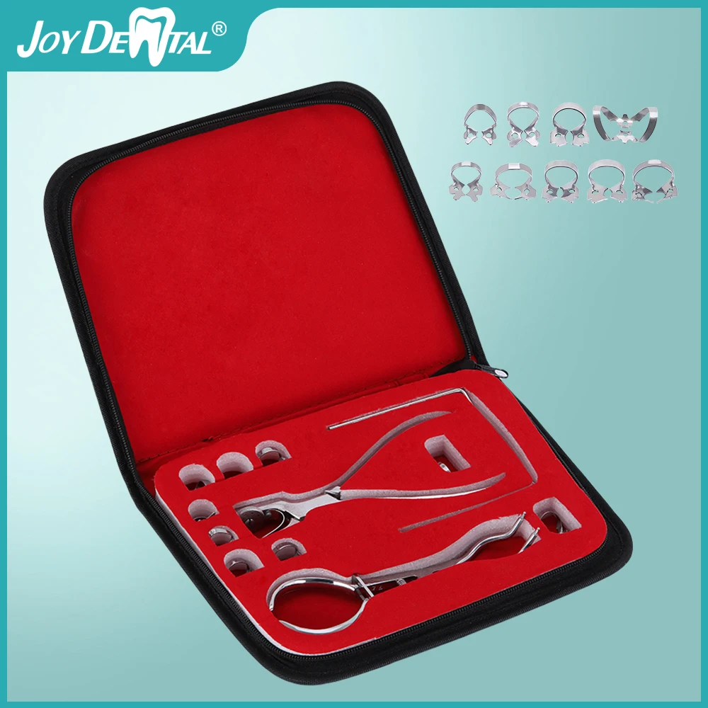 

1 Set Dental Rubber Dam Perforator Puncher Teeth Care Pliers Orthodontic Material Dentist Lab Device Equipment With Storage Bag