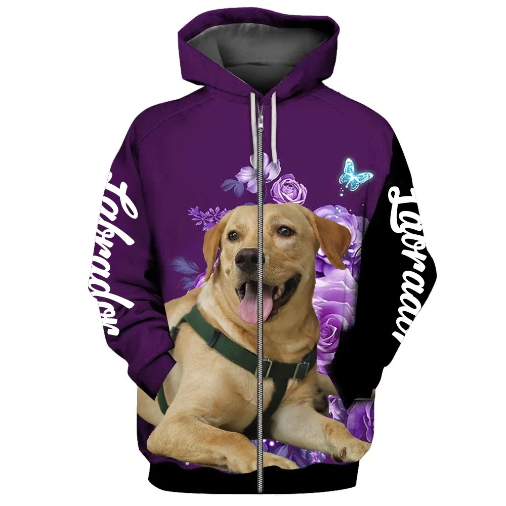 HX Bernese Mountain Zip Hoodies Animals Dogs Make Life Whole Hoodies Floral Graphic Tops Harajuku Sportswear Women Clothing