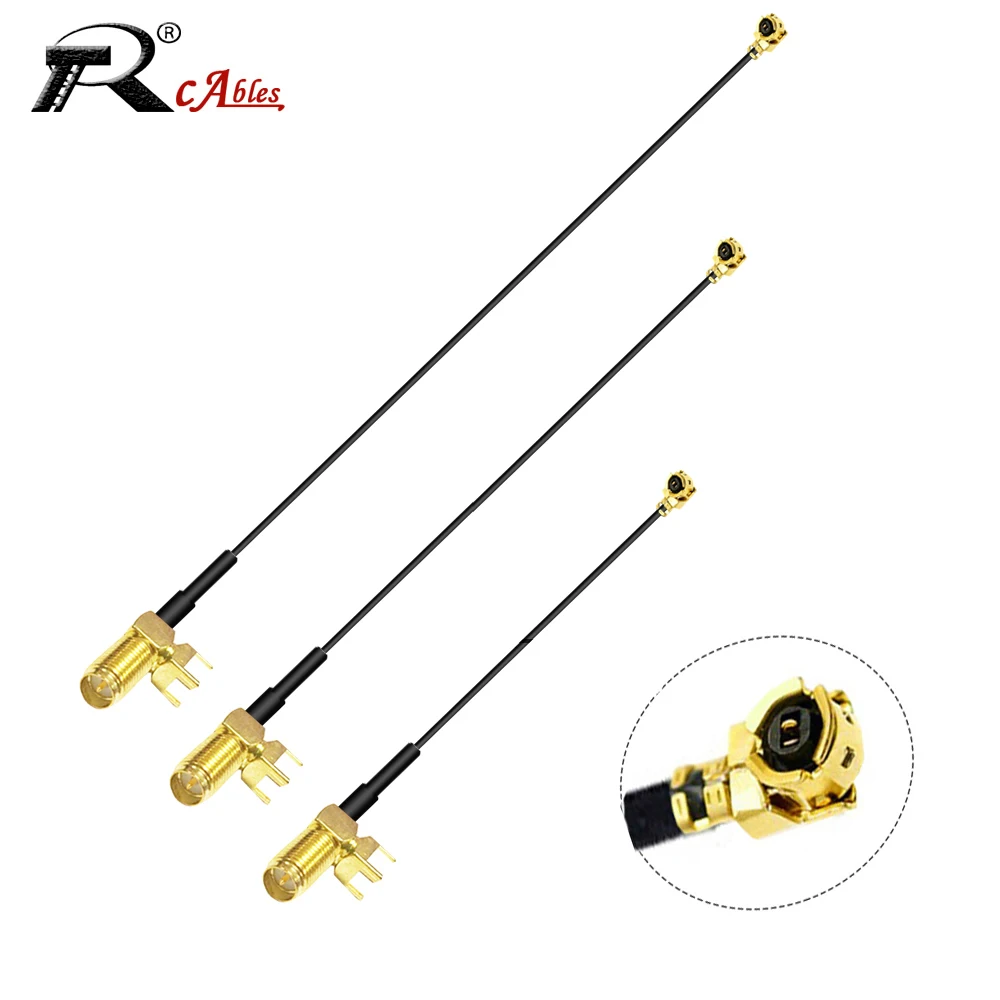 

10PCS RG 1.13MM 0.81mm Cable SMA Female Panel Mount to u.FL MHF4 Female Jack WIFI Antenna RF Coaxial Pigtail Extension Cable