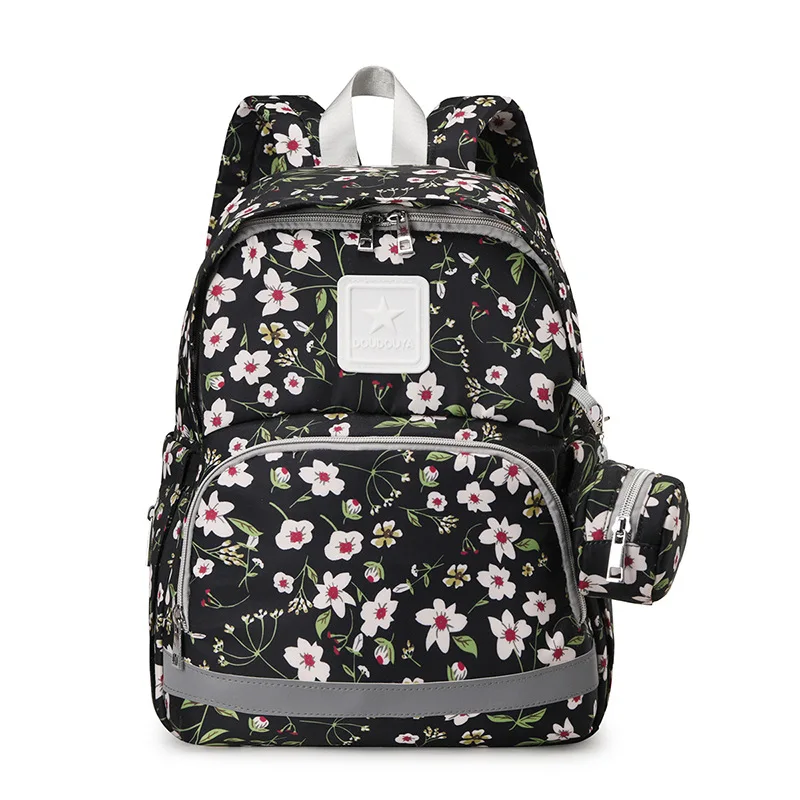 Mommy Bag New Small Fragmented Flower Fashion Multi functional Mother and Baby Bag Travel Large Capacity Women\'s Backpack