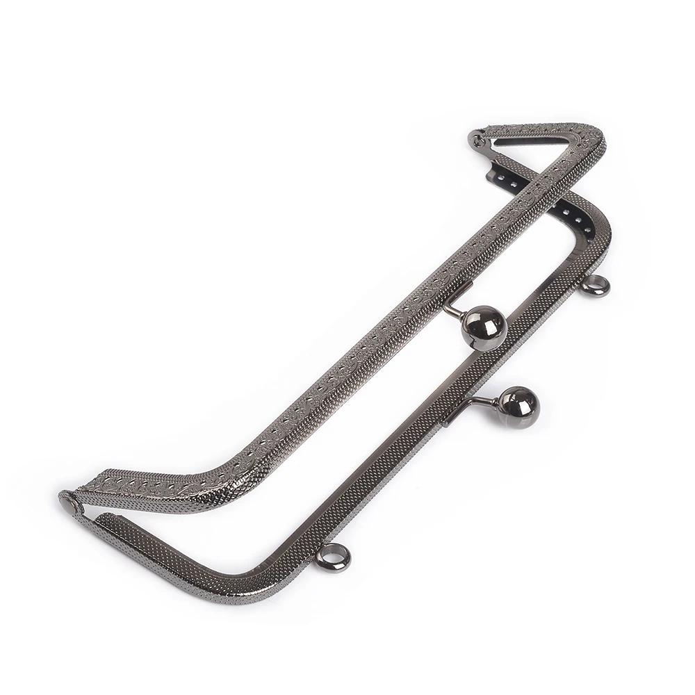 20cm Square Metal Purse Frame Handle for Clutch Bag Accessories Making Kiss Clasp Lock Bronze Tone Hardware