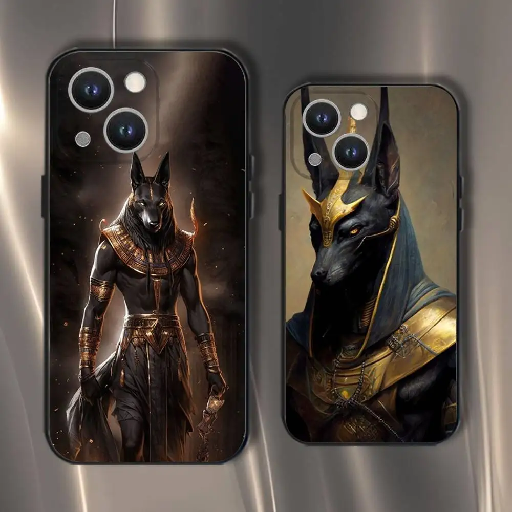

the god of death Anubis Phone Case For iPhone 16,15,14,13,12,11,Pro,XS,Max,XR,Plus,E,SE4,Mini Black Soft Cover