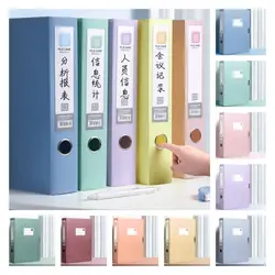 Thickened A4 File Folder Durable PP Plastic Paper Storage Box Multifunctional Morandi Color Document Case