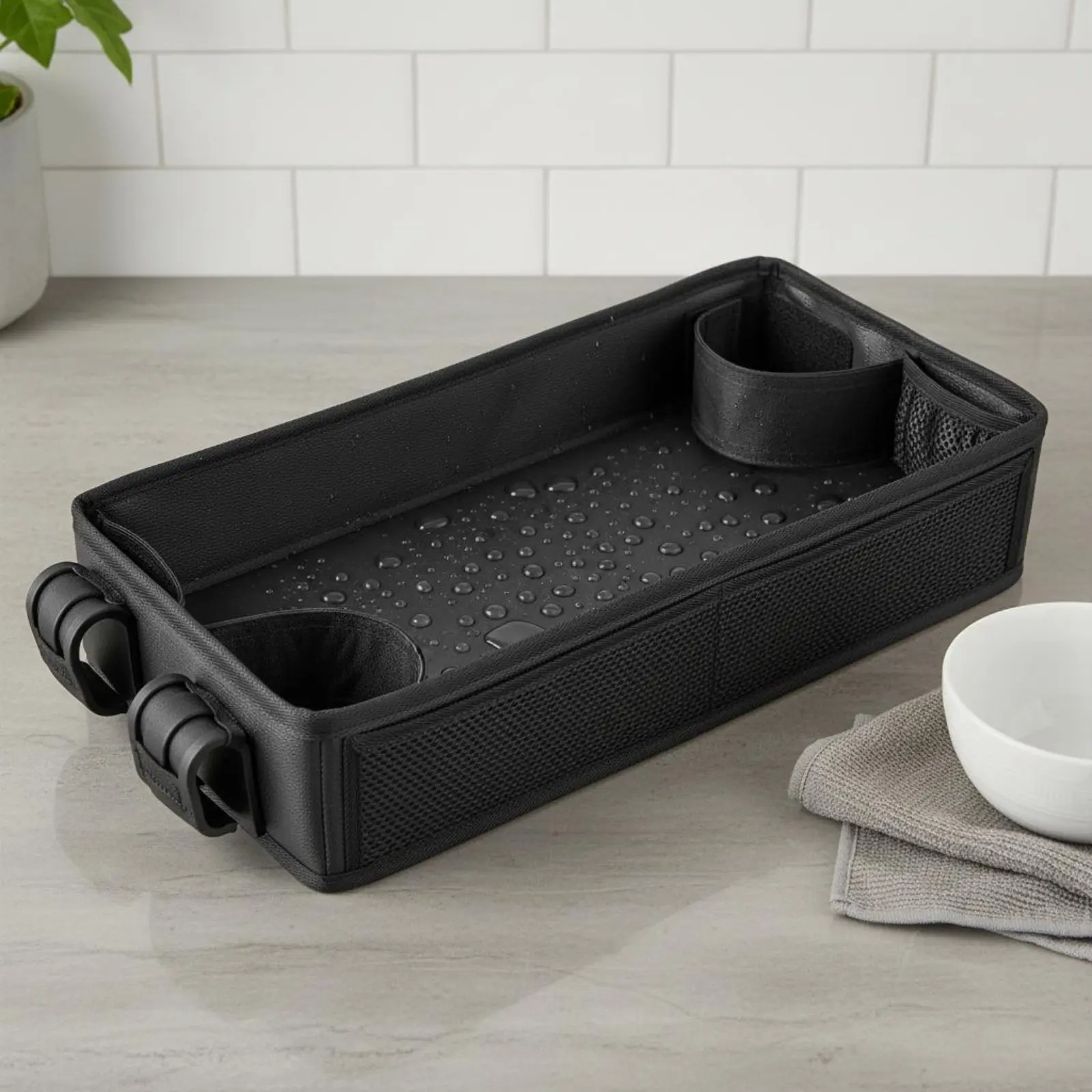 

Wagon Tray Mesh Pocket Stroller Snack Tray Baby Gear Universal Fit Non for Children, Outdoor, Shopping