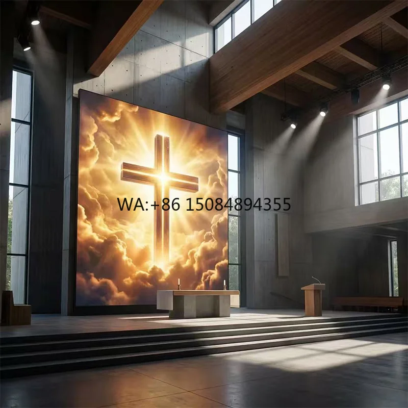 

GOB P2.5/P2.0/P1.87/P1.53/P1.25 4K HDR Full Color 144Hz Waterproof Indoor LED Video Wall Church Stage Backdrop Display