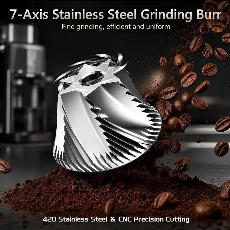 B-est Portable Manual Coffee Grinder, Hand Coffee Grinder Featuring 7-Core Stainless Steel Conical Burr, Manual Coffee Bean