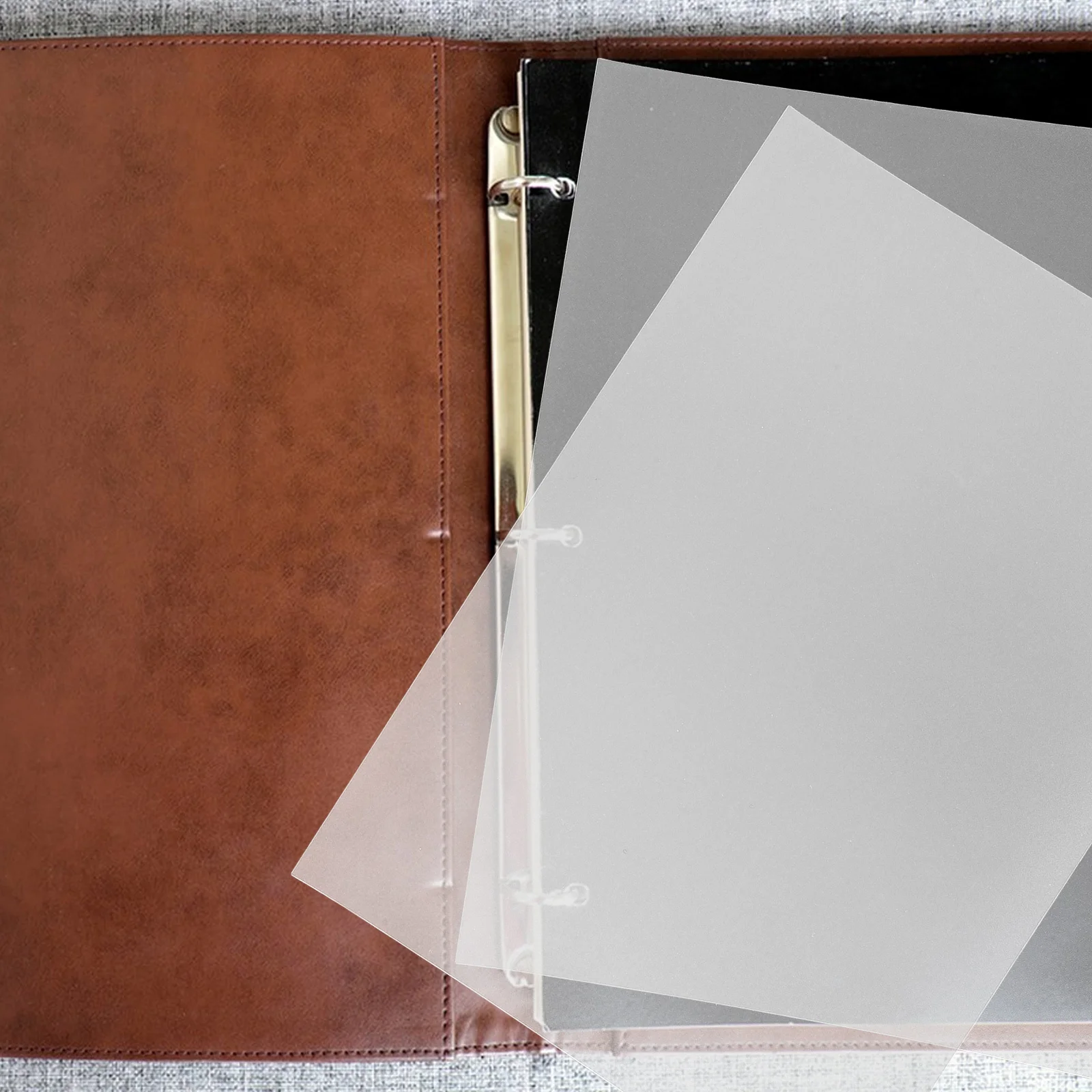 100 pezzi di protezione per raccoglitori in plastica trasparente opaca per notebook trasparente, leggera e flessibile per la copertura dell'organizzatore dell'ufficio scolastico allentata