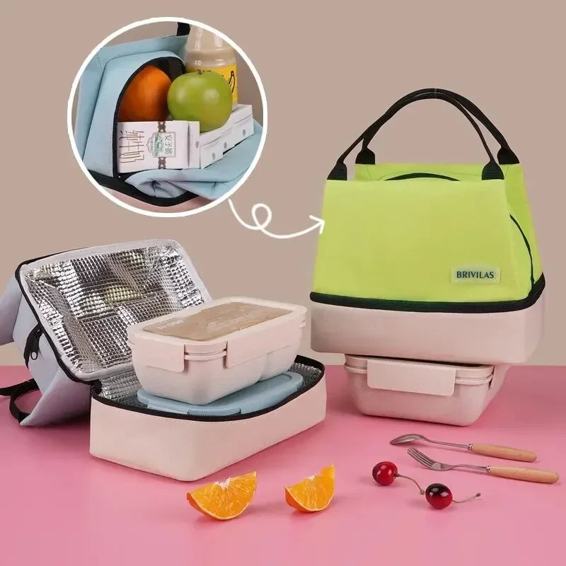 Lunch Bag for Women Freezable Organizer Reusable Cooler Lunch Box for Adult ,School and Picnic Insulated Lunch Bag with Pocket