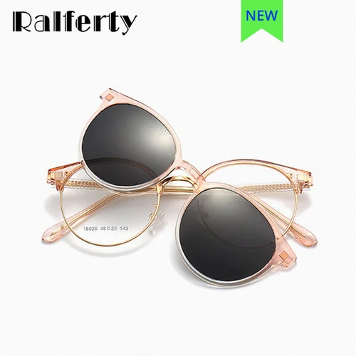 Imagen 1 del producto Ralferty-gafas de sol magnéticas para hombre y mujer, lentes con Clip, sin marco, para conducir