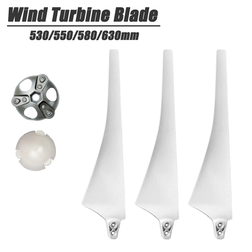 

Wind Turbine Generator 630 MM Delta Wing High Strength Carbon Fibers Blade Nylon for Horizontal Windmill Accessories