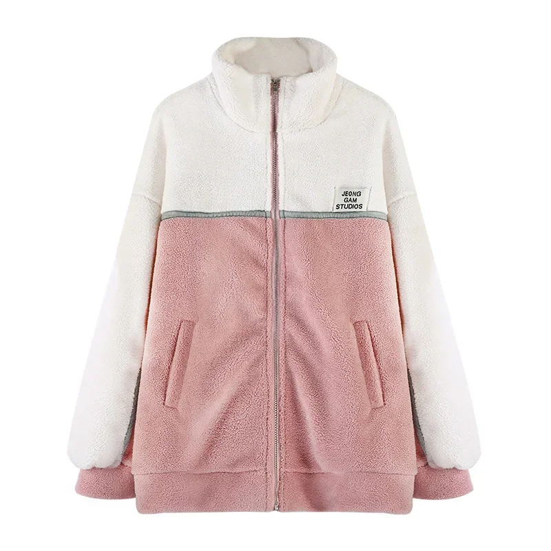 Winter Fleece Coat 2024 New Korean Style fleece-lined Thickened Women's Autumn and Winter Loose Small Top