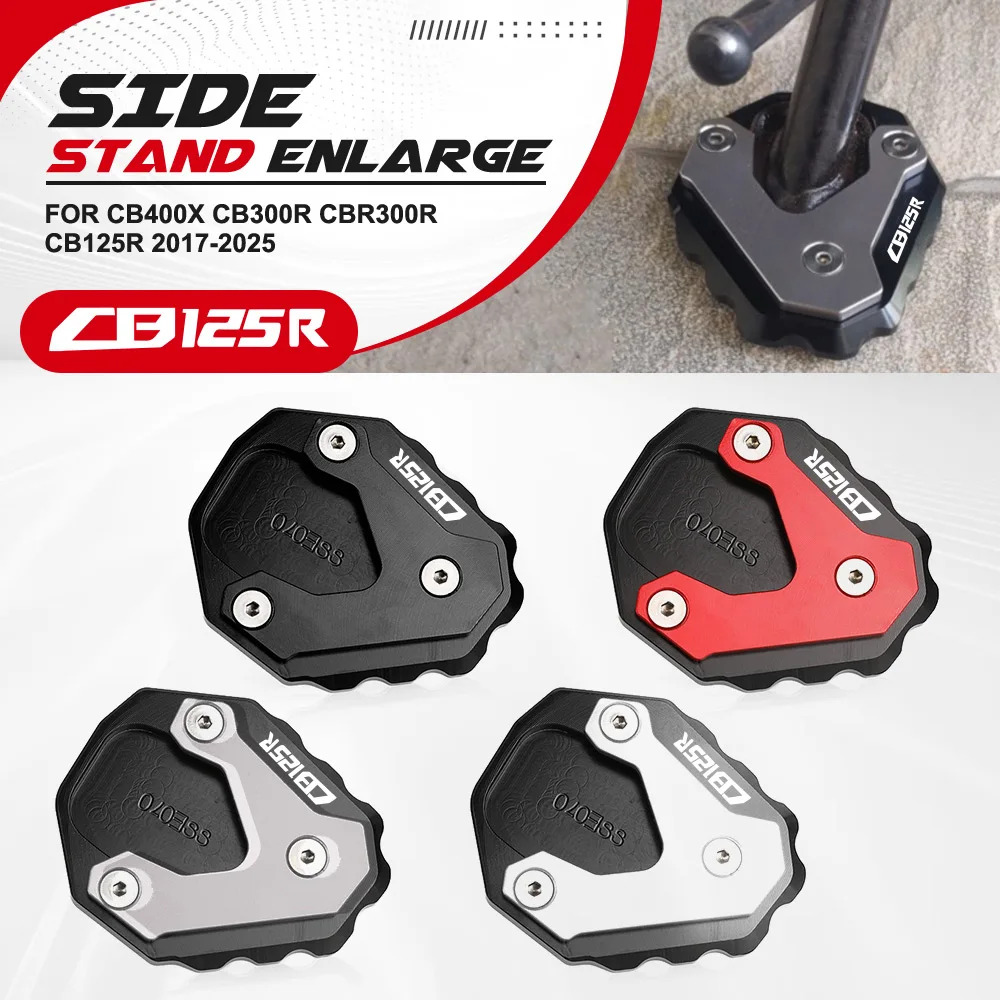 

FOR HONDA CB400X CB300R CBR300R CB125R 2017-2025 2024 2023 2022 Motorcycle Kickstand Support Plate Foot Side Stand Extension Pad