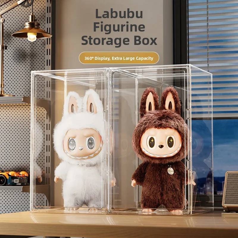 

Large Size Acrylic Transparent Dustproof Loubu Bubble Storage Box Display Case for Figurines And Collectibles Organizer