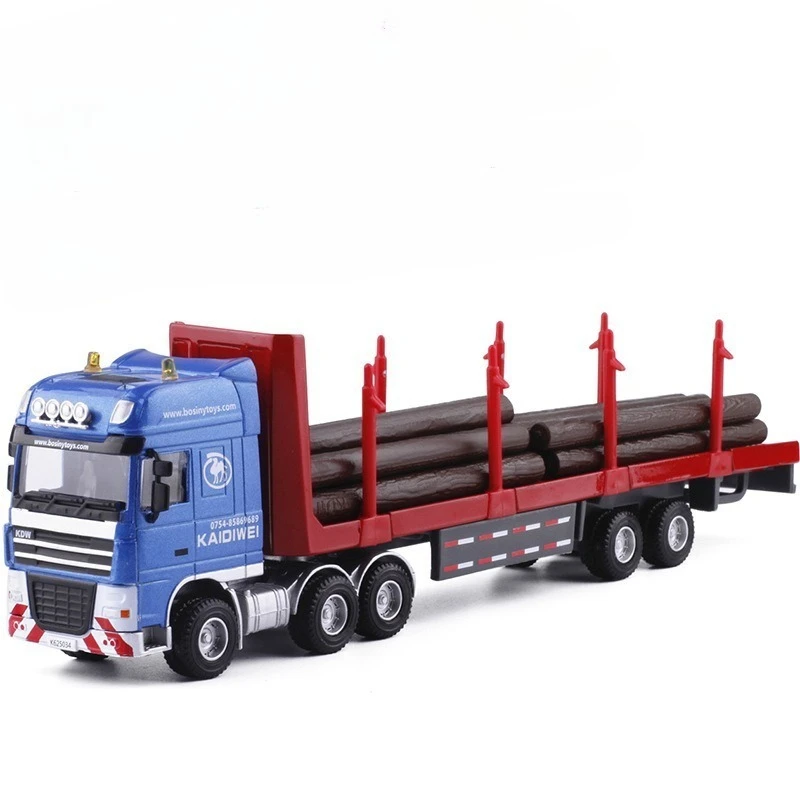 

Simulation Alloy Wood Transport Truck Model 1/50 Scale Semi-trailer Transport Engineering Vehicle Toy Car Children Boy Gift