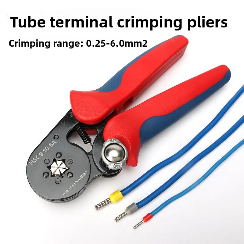 2026 Hex Ratchet Crimping Plier For European Tubular Pin Terminal Cold Crimp Low Voltage Wiring Tool